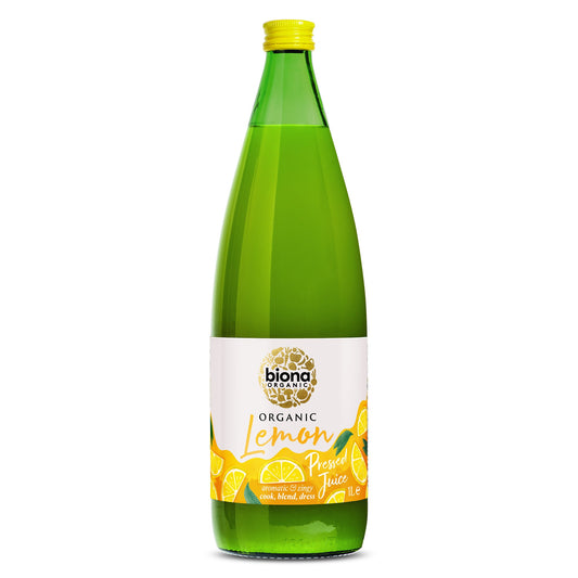 Biona Lemon Juice Organic - Not from Concentrate 1L (Pack of 6)