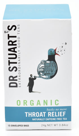 Dr Stuarts Organic Throat Relief 15 Bags (Pack of 4)
