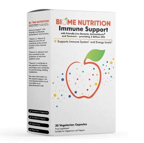 Biome Immunity Support with Live Bacteria Antioxidants & Tumeric 30 Caps