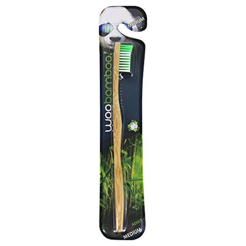Woobamboo Standard Handle Eco-Friendly Biodegradable Bamboo Toothbrush Medium