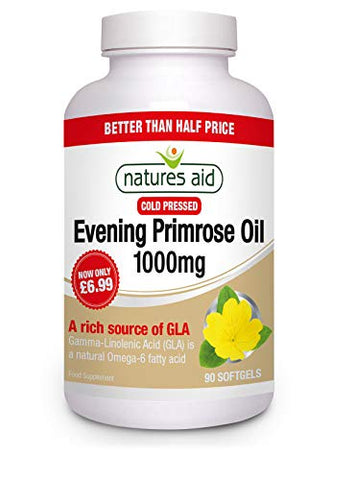Natures Aid Evening Primrose Oil 1000mg (Cold Pressed) 90 Caps