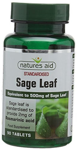 Natures Aid Health 500mg Sage Leaf 90 Tablets