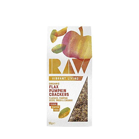 Raw Health Organic Flax Pumpkin Raw Crackers 90g