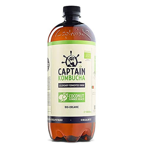Captain Kombucha Coconut Summer Beach Bio Organic Drink 1Litre