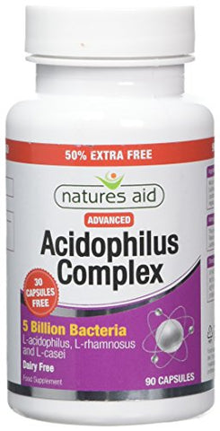 Natures Aid Acidophilus Complex 50mg 90 Vcaps