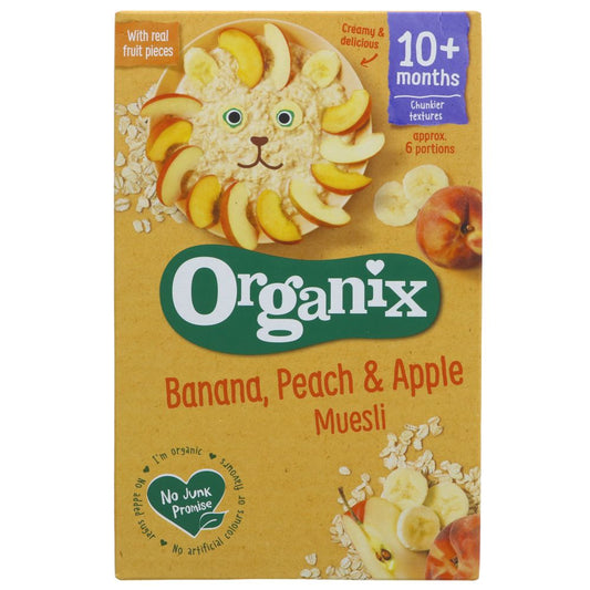 Organix Organic Banana Peach & Apple Muesli 200g (Pack of 4)