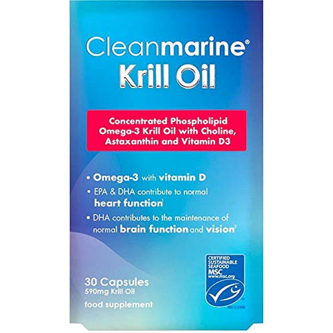 Cleanmarine Krill Oil High Strength 590 Marine Gelcaps 30Caps