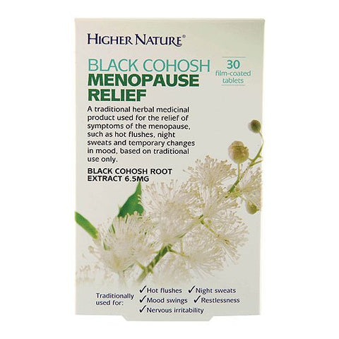Higher Nature 6.5mg Black Cohosh Menopause Relief - Pack of 30 Tablets
