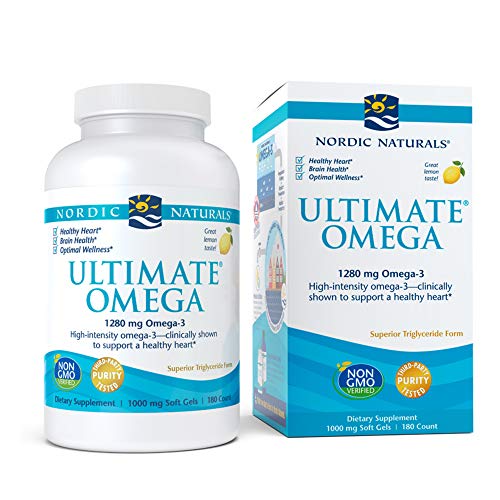 Nordic Natural Ultimate Omega, 1280mg Lemon Flavor - 180 softgels