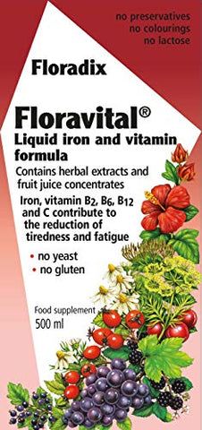 Floradix Floravital Liquid Iron and Vitamin Formula 500ml
