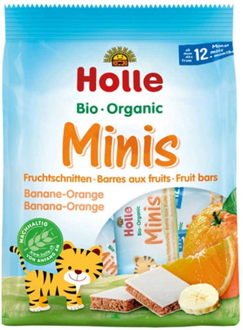Holle Organic Minis - Fruit Bars Banana Orange 100g