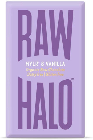 Raw Halo Mylk + Vanilla Organic Raw Chocolate 22g (Pack of 20)