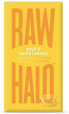 Raw Halo Mylk + Salted Caramel Organic Raw Chocolate 35g (Pack of 10)