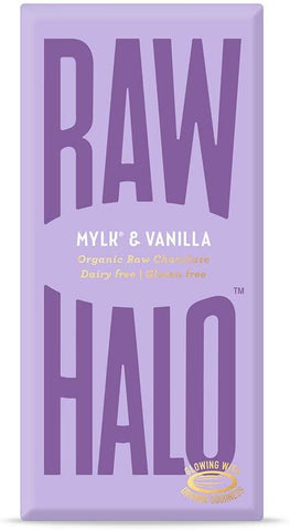 Raw Halo Mylk + Vanilla Organic Raw Chocolate 70g (Pack of 10)