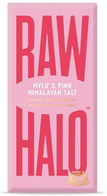 Raw Halo Mylk + Pink Himalayan Salt Organic Raw Chocolate 70g (Pack of 10)
