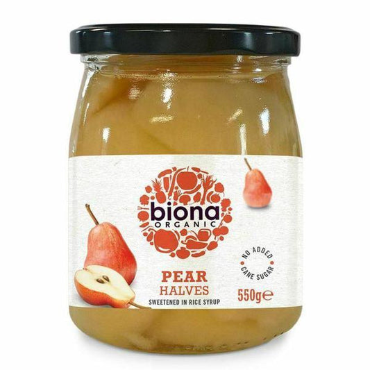 Biona Organic Pear Halves in Rice Syrup 550g