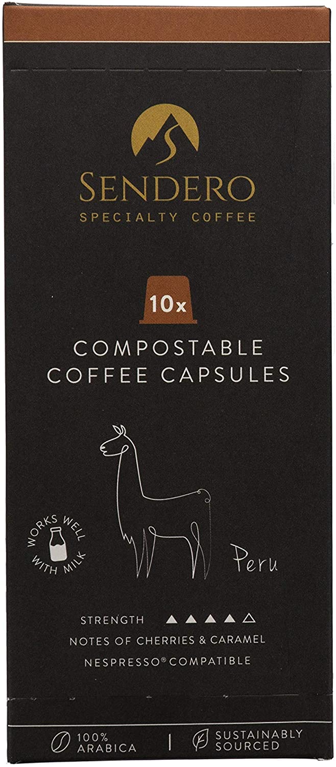 Sendero Specialty Coffee Compostable Coffee Capsules Peru 10caps
