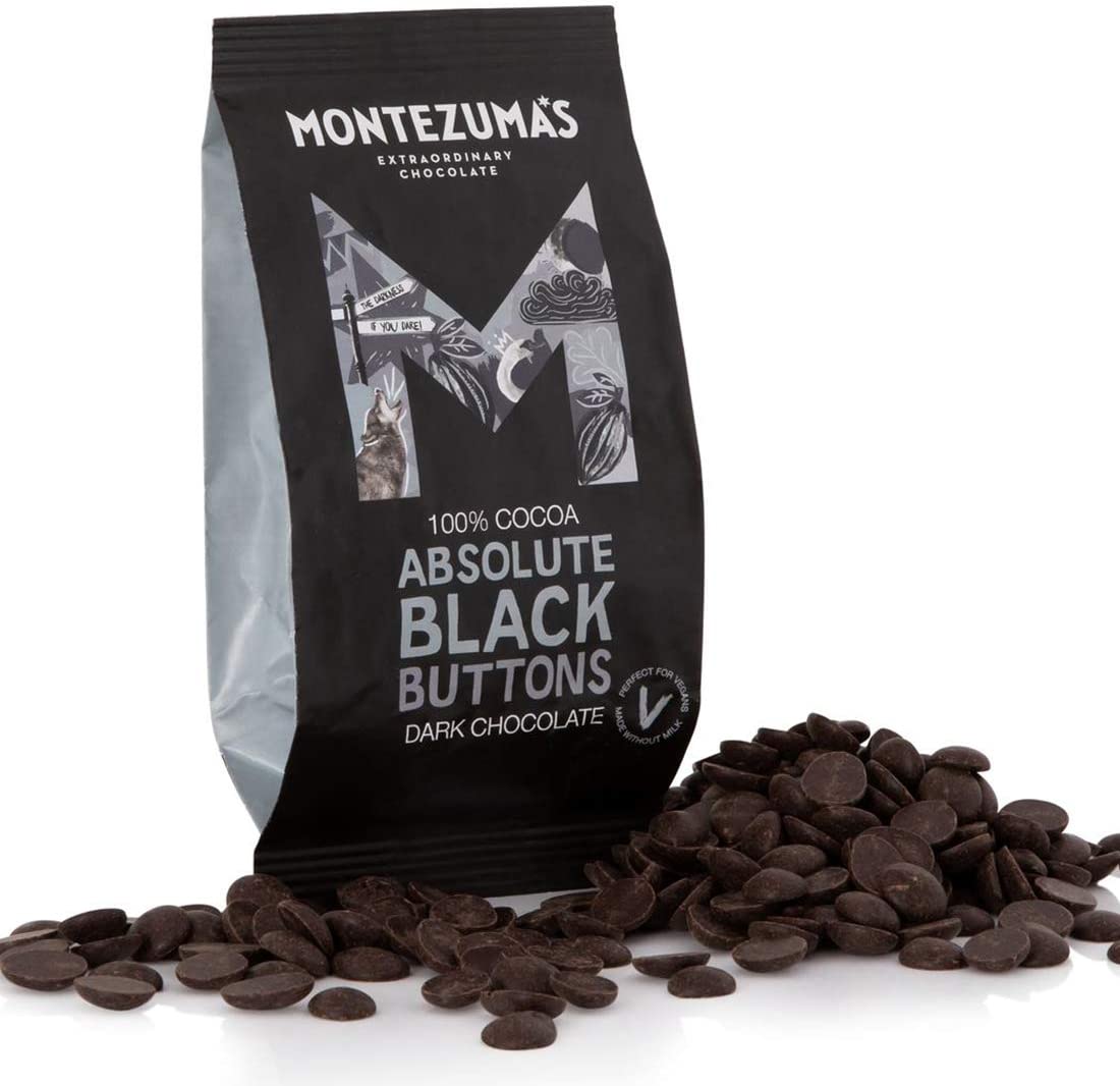 Montezuma'S Chocolate Absolute 100% Black Buttons 180g
