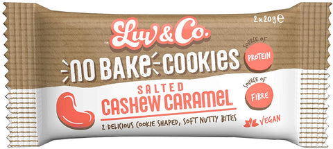 Luv & Co. No Bake Cookies - Salted Cashew Caramel 40g (Pack of 12)