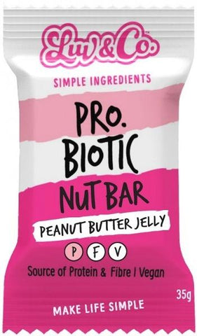 Luv & Co. Probiotic Nut Bar - Peanut Butter Jelly 35g