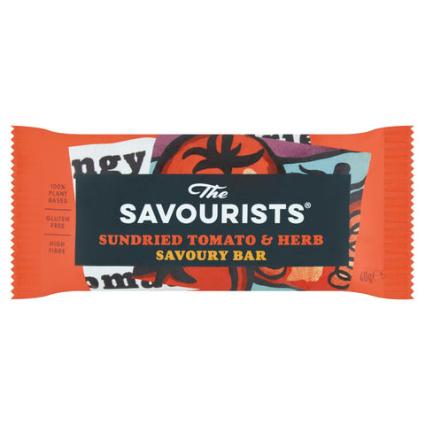 The Savourists Sundried Tomato & Herb Savoury Bar 40g (Pack of 12)