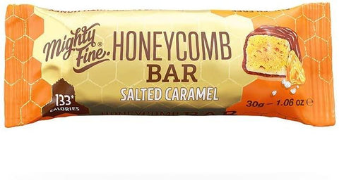 Mighty Fine Salted Caramel Honeycomb Bar 30g (Pack of 15)