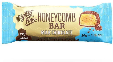 Mighty Fine Milk Chocolate Honeycomb Bar 30g (Pack of 15)