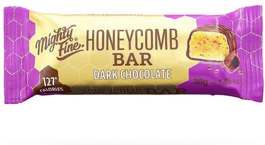 Mighty Fine Dark Chocolate Honeycomb Bar 30g (Pack of 15)