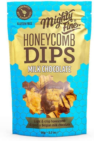 Mighty Fine Milk Chocolate Honeycomb Dips 90g (Pack of 12)