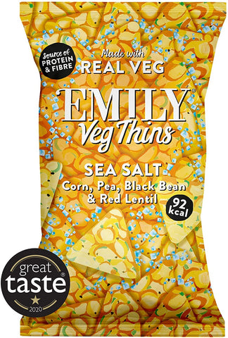 Emily Veg Thins Sea Salt Sharebag 80g (Pack of 8)