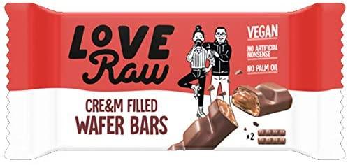 Loveraw Vegan Cre&m Filled Wafer Bar 43g (Pack of 12)