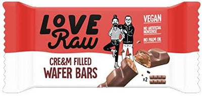Loveraw Vegan Cre&m Filled Wafer Bar 43g (Pack of 12)