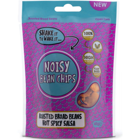 Noisy Snacks Noisy Bean Chips Hot Spicy Salsa 45g (Pack of 9)