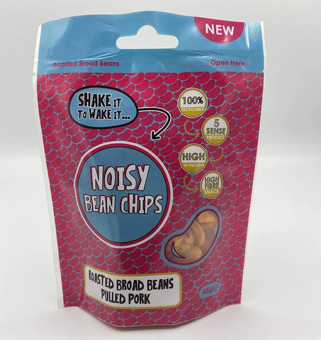 Noisy Snacks Noisy Bean Chips Pulled Pork 45g (Pack of 9)