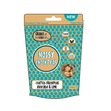 Noisy Snacks Noisy Chickpeas Avocado & Lime 45g (Pack of 9)