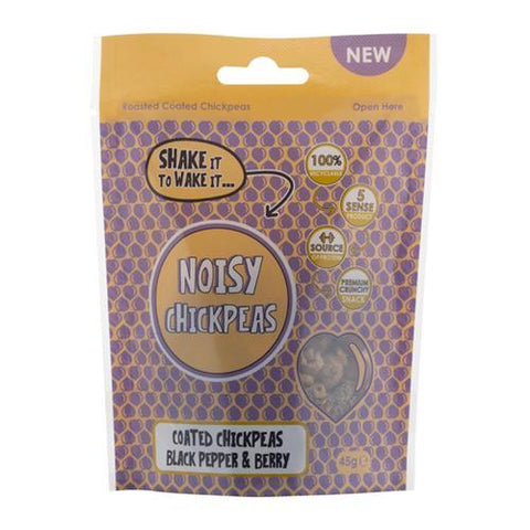 Noisy Snacks Noisy Chickpeas Black Pepper & Berry 45g (Pack of 9)