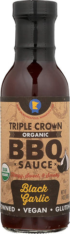 Triple Crown Organic BBQ Sauce Black Garlic 275g