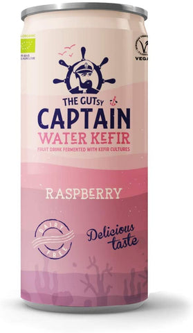 The Gutsy Captain Water Kefir Natural Raspberry 250ml (Pack of 12)
