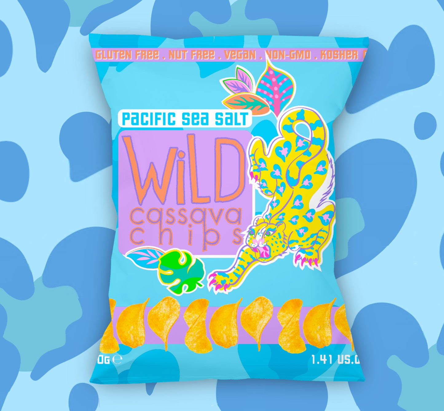 Wild Cassava Chips - Pacific Sea Salt 40g (Pack of 12)