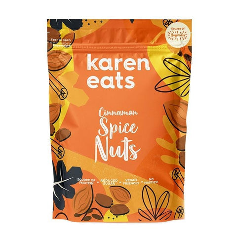 Karen Eats Cinnamon Spice Nuts 65g (Pack of 10)