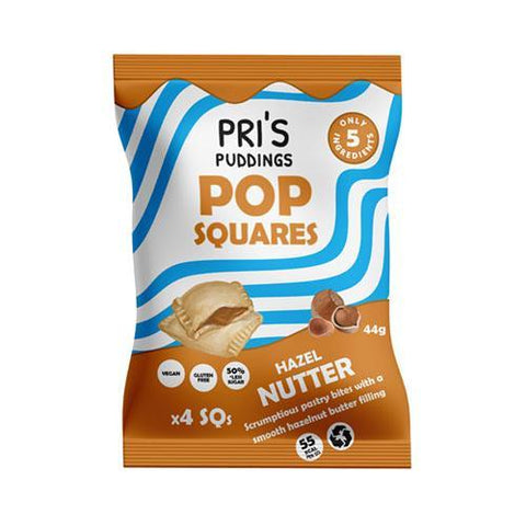 Pri'S Pudding Pop Squares Hazelnutter 44g (Pack of 12)