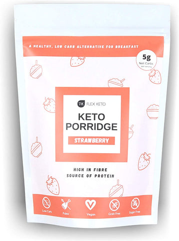Flex Keto Strawberry Keto Porridge 250g (Pack of 12)