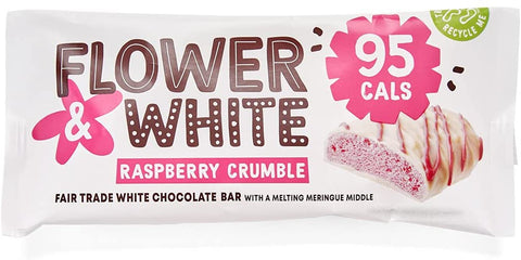 Flower & White Raspberry Crumble Meringue Bar 20g (Pack of 12)