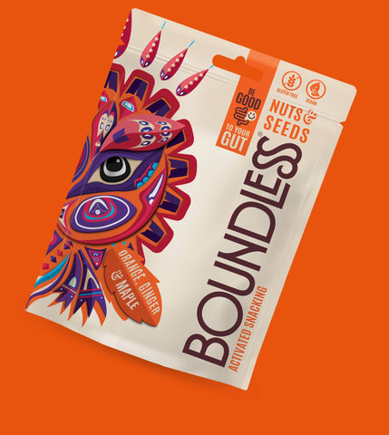 Boundless Orange Ginger & Maple Activated Nuts & Seeds 90g (Pack of 8)