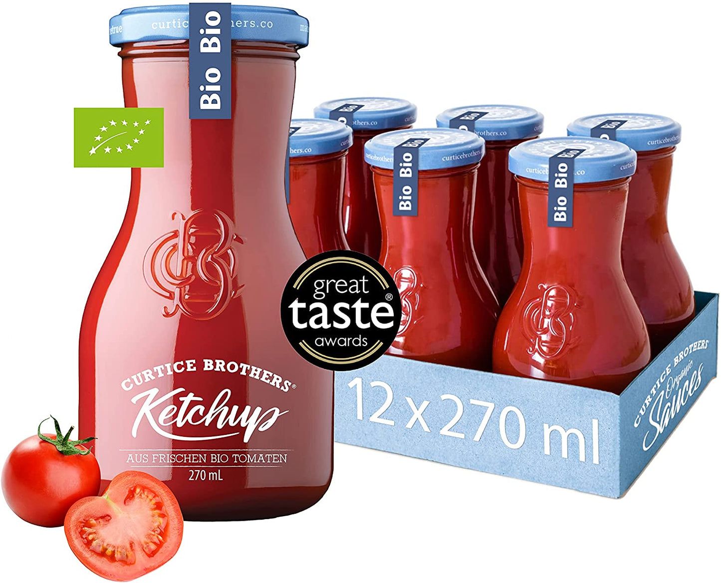 Curtice Brothers Organic Classic Chilli Ketchup 270ml (Pack of 12)