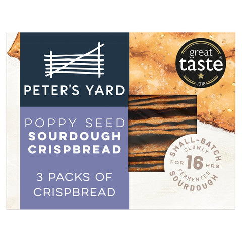 Peter'S Yard Poppy Seed Sourdough  Crackers 100g (Pack of 8)