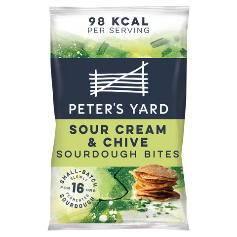 Peter'S Yard West Country Sour Cream & Chive Sourdough Bites 26g (Pack of 12)