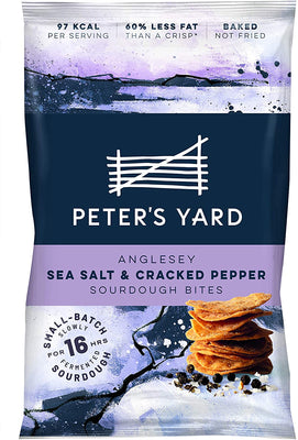 Peter'S Yard Anglesey Sea Salt & Cracked Pepper Sourdough Bites 26g (Pack of 12)