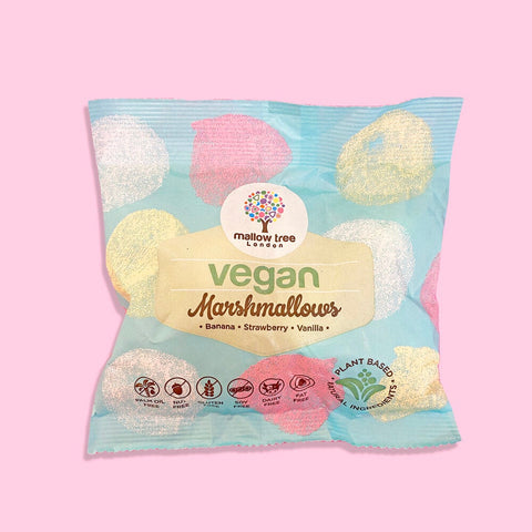 Mallow Tree Vegan Mixed Fruit Flavoured Marshmallows In A Bag 100g (Pack of 18)