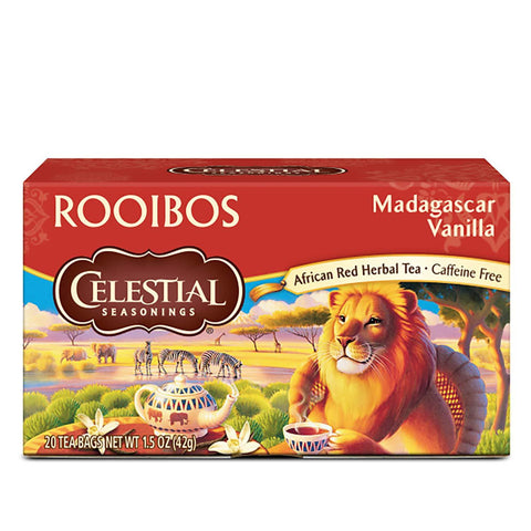 Celestial Seasonings - Natural Madagascar Vanilla Rooibos Tea 42g (Pack of 6)